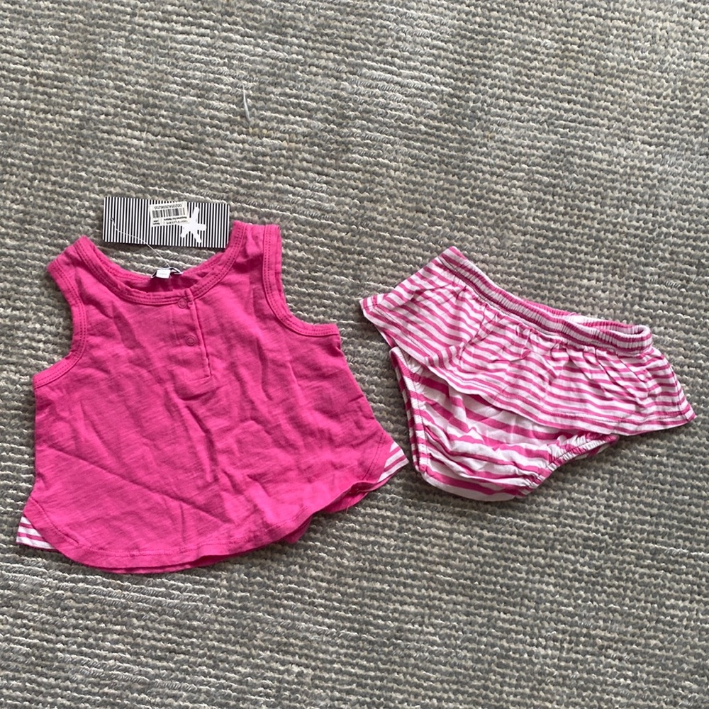 NWT SPLENDID Pink & White Tank & Short Set - 6-12M & 12-18M